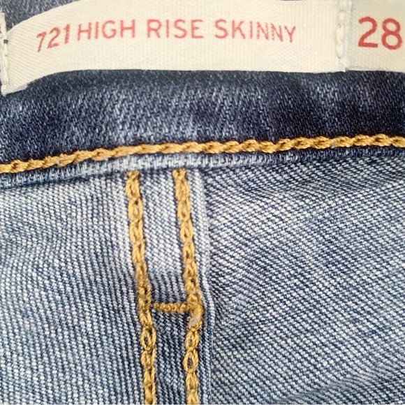 Levi’s 721 High Rise Women’s Skinny Jeans Size 28 - Picture 5 of 6